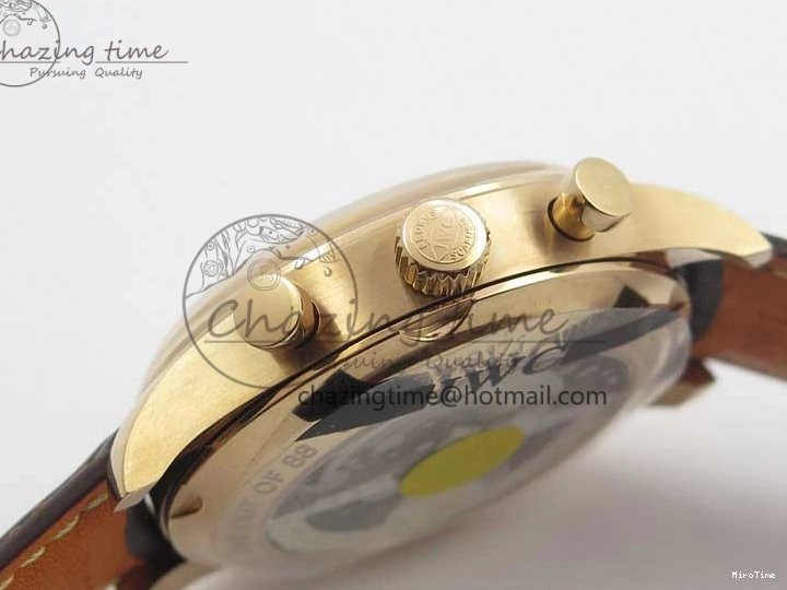 MIROTIME 0108 Portugieser Chrono  42 IW390406 RG ZF 1:1 Best Edition Blue Dial on Brown Leather Strap A Durable 7129